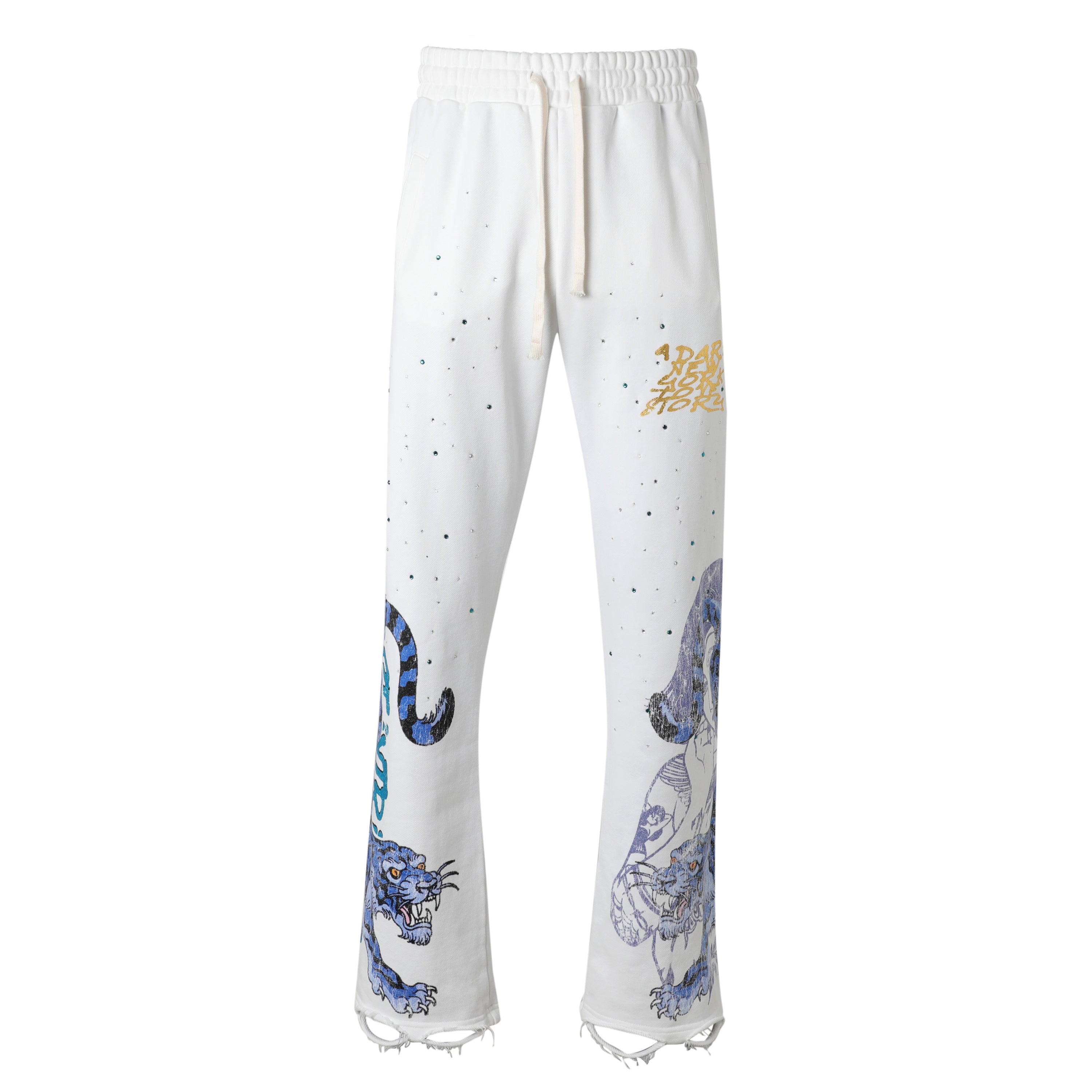 Cream Twin Tiger Sweatpants