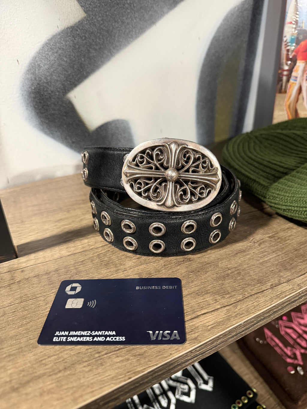 Chrome heart strap and buckle