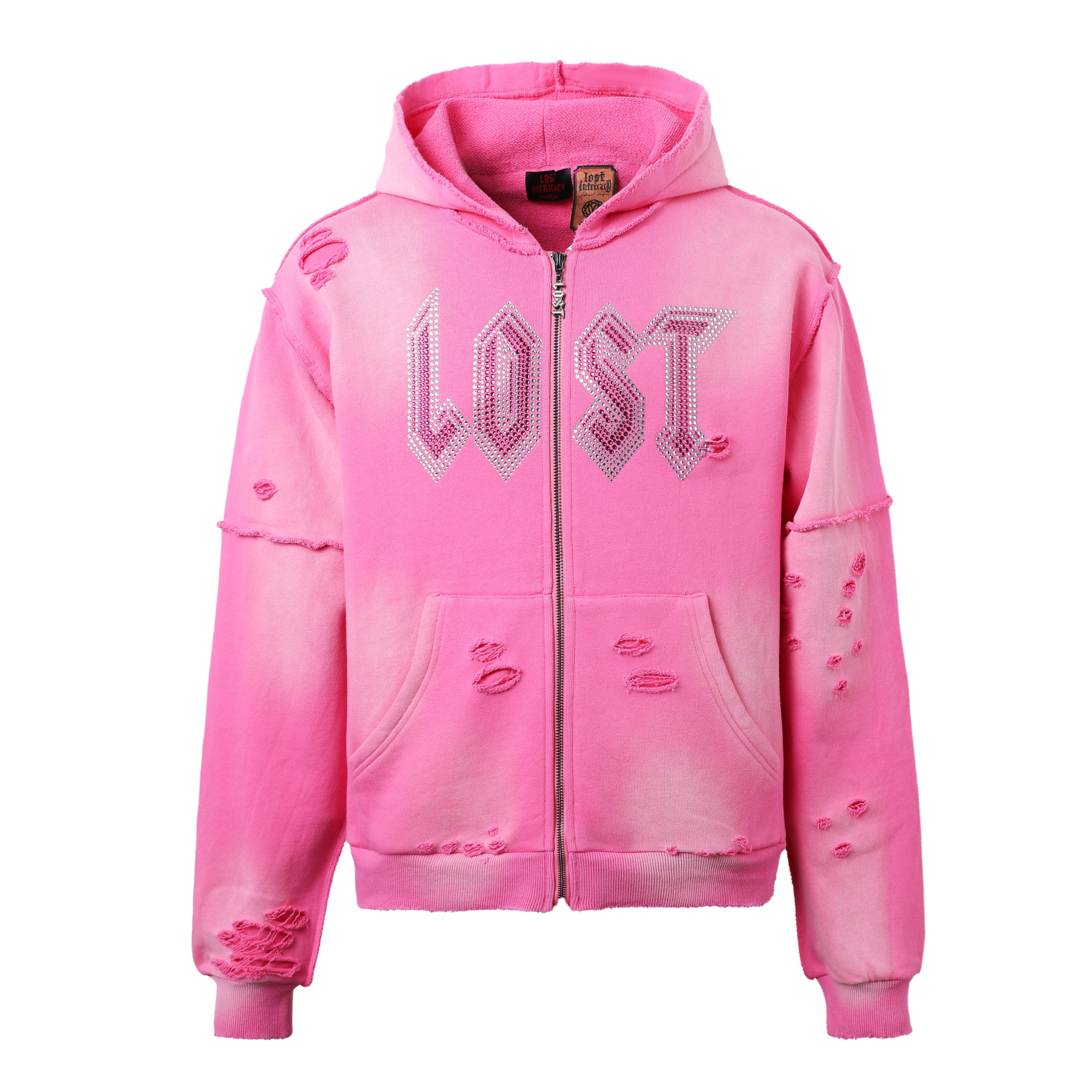 Men's Pink Zip Up