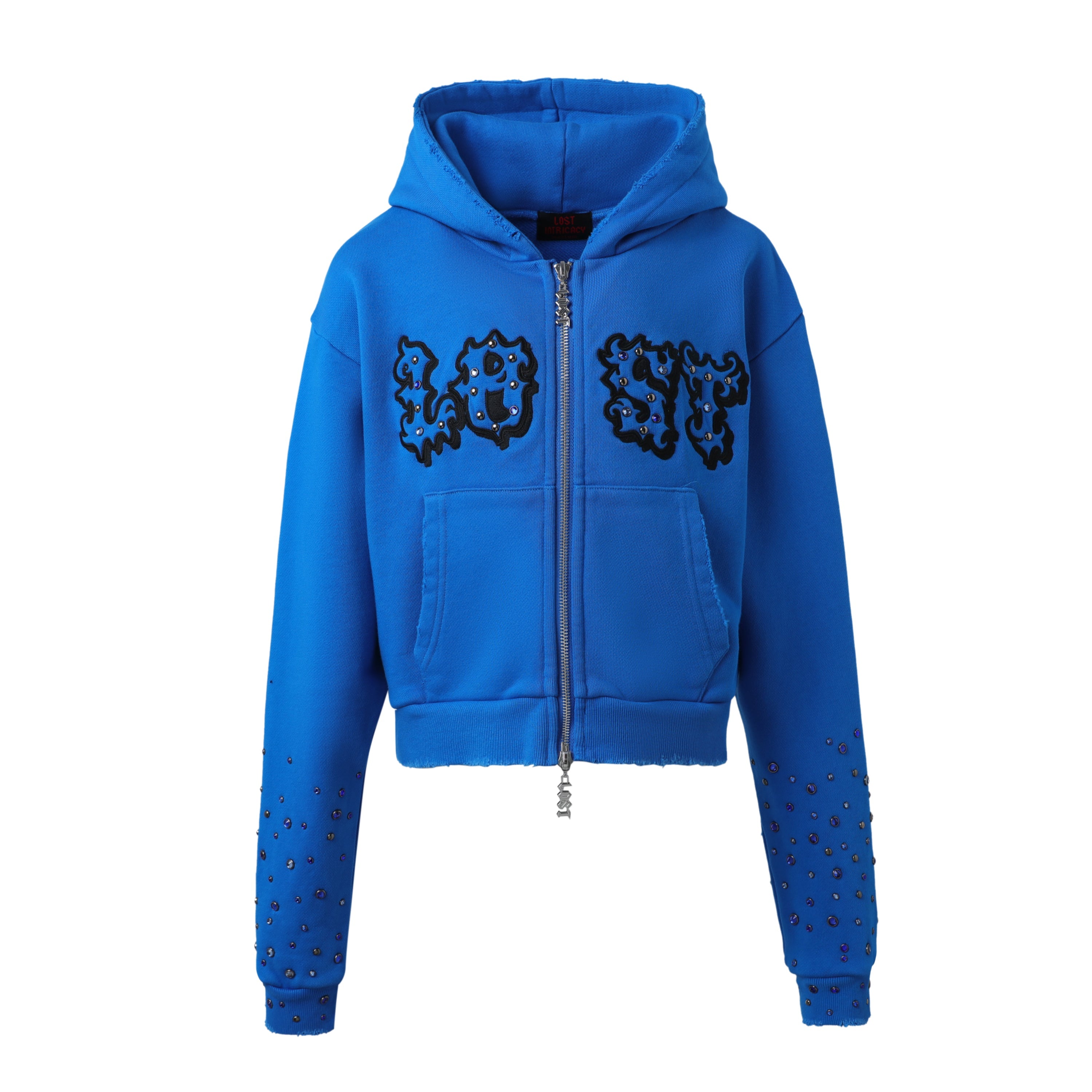 Women's Royal Blue Patch Zip Up