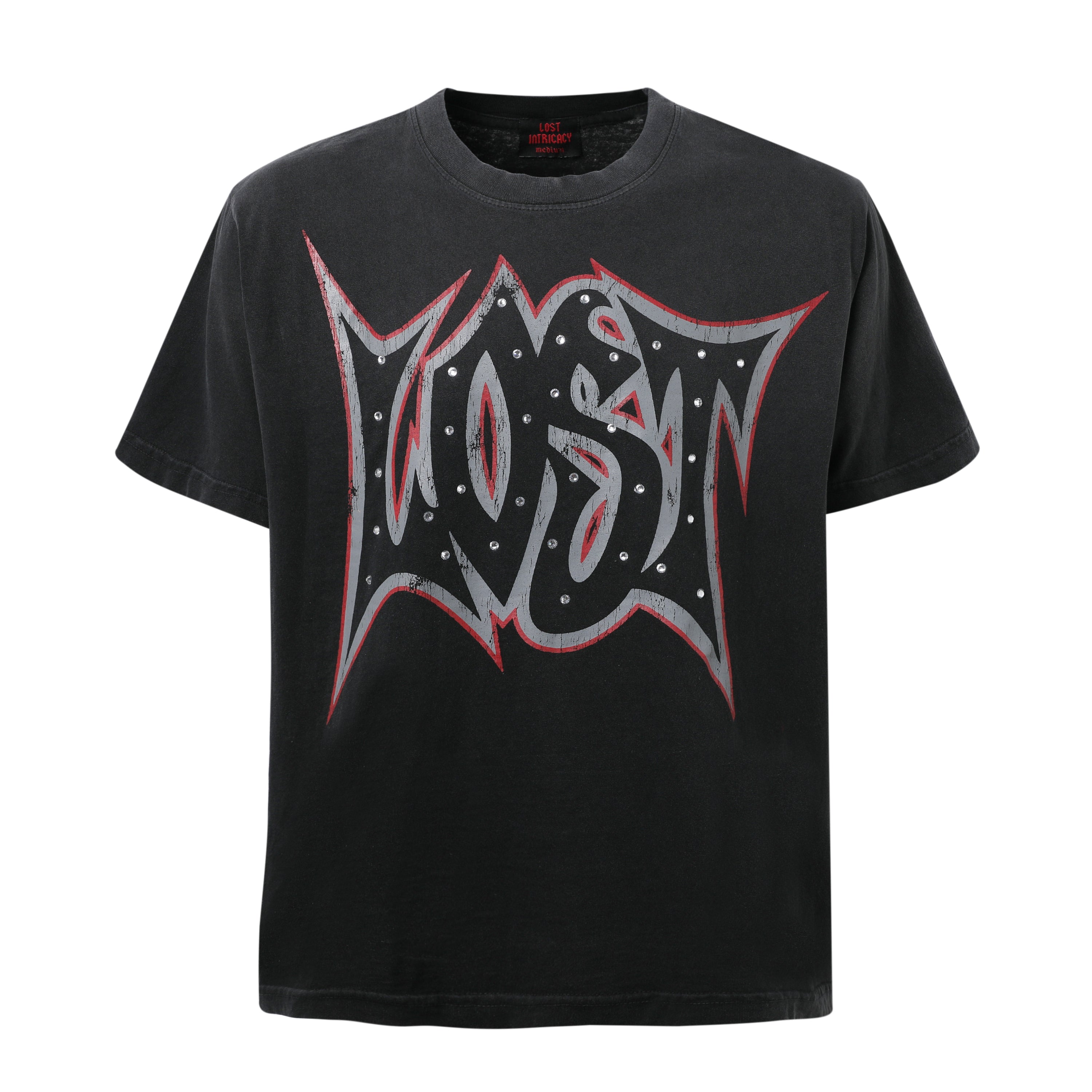 Black + Red Lost Outline T-Shirt