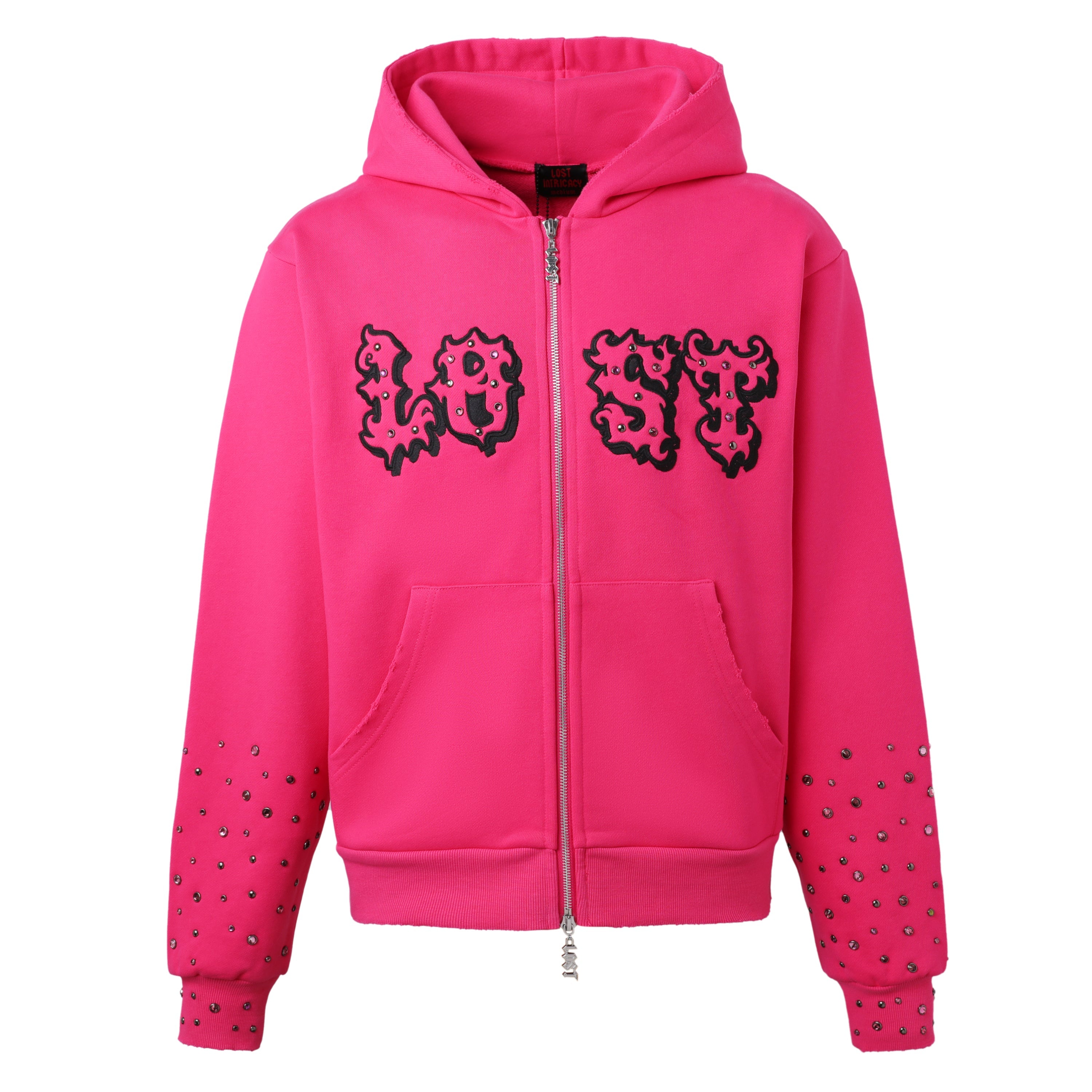 Hot Pink Patch Zip Up