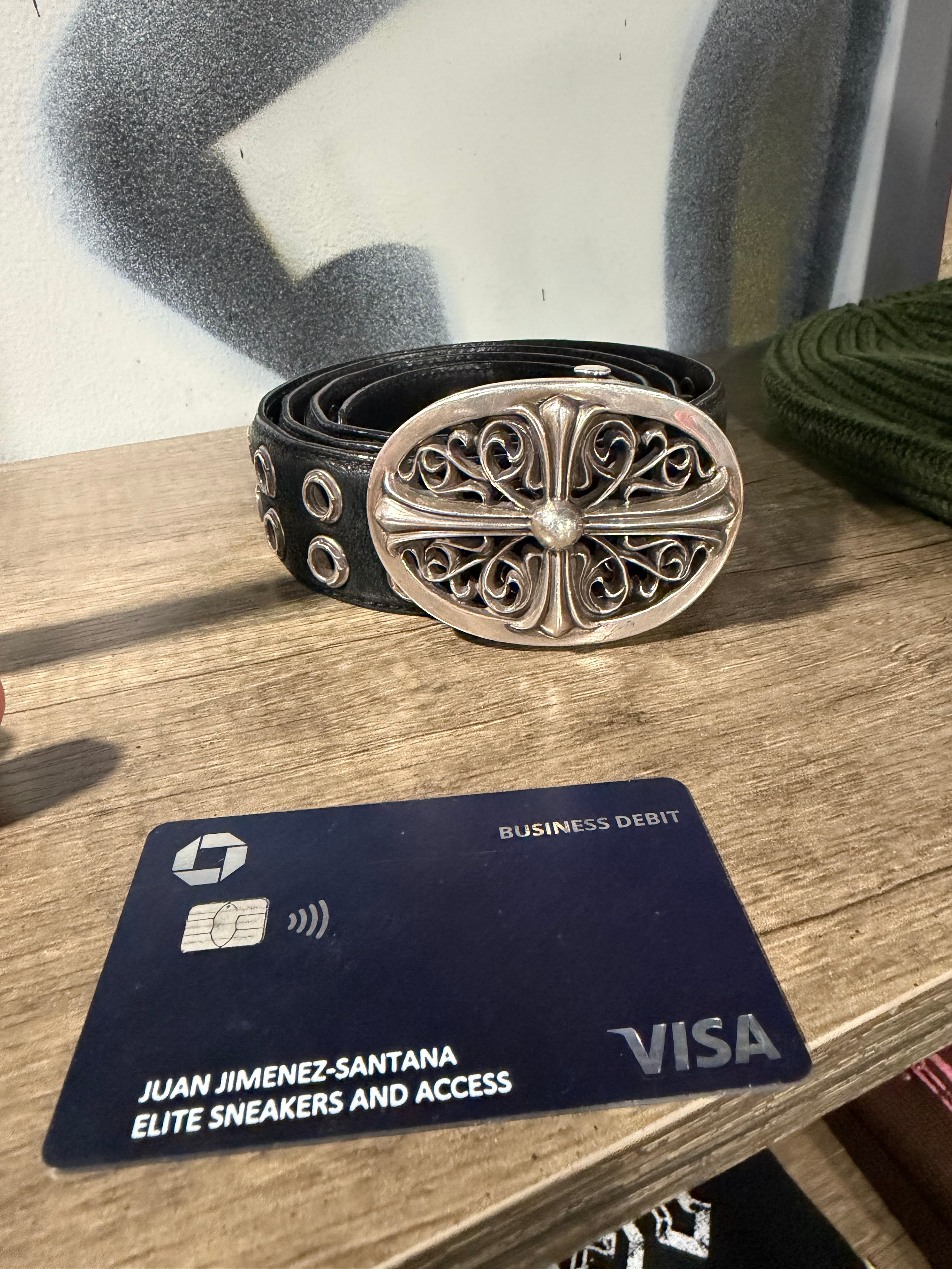 Chrome heart strap and buckle