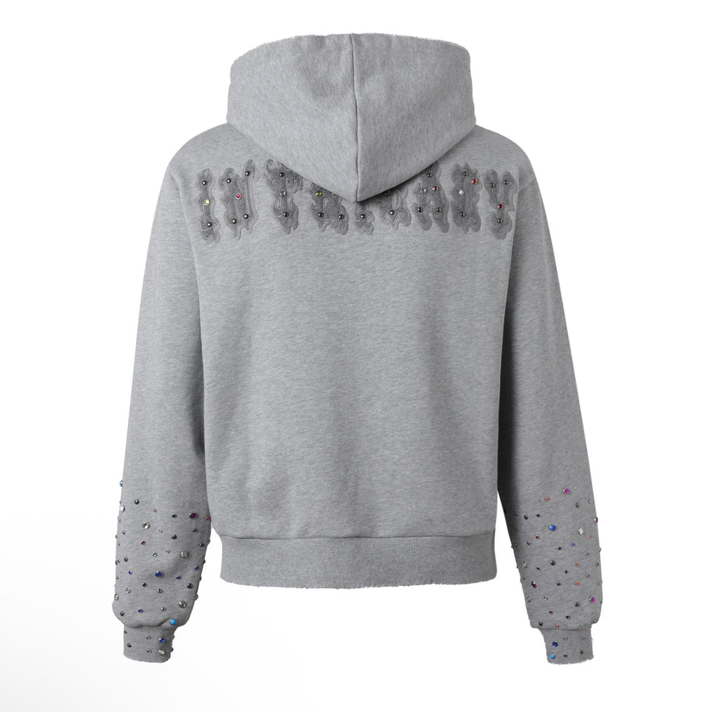 Lost Intricacy Grey Patch Hoodie